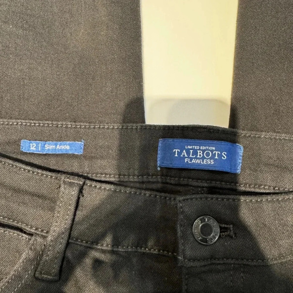 Talbots Limited Edition Flawless Black Embellished Slim Ankle Pants - Picture 8 of 10